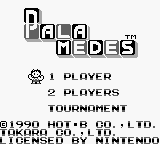 Palamedes title screen for GameBoy